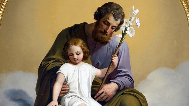 Święty Józef i mały Jezus